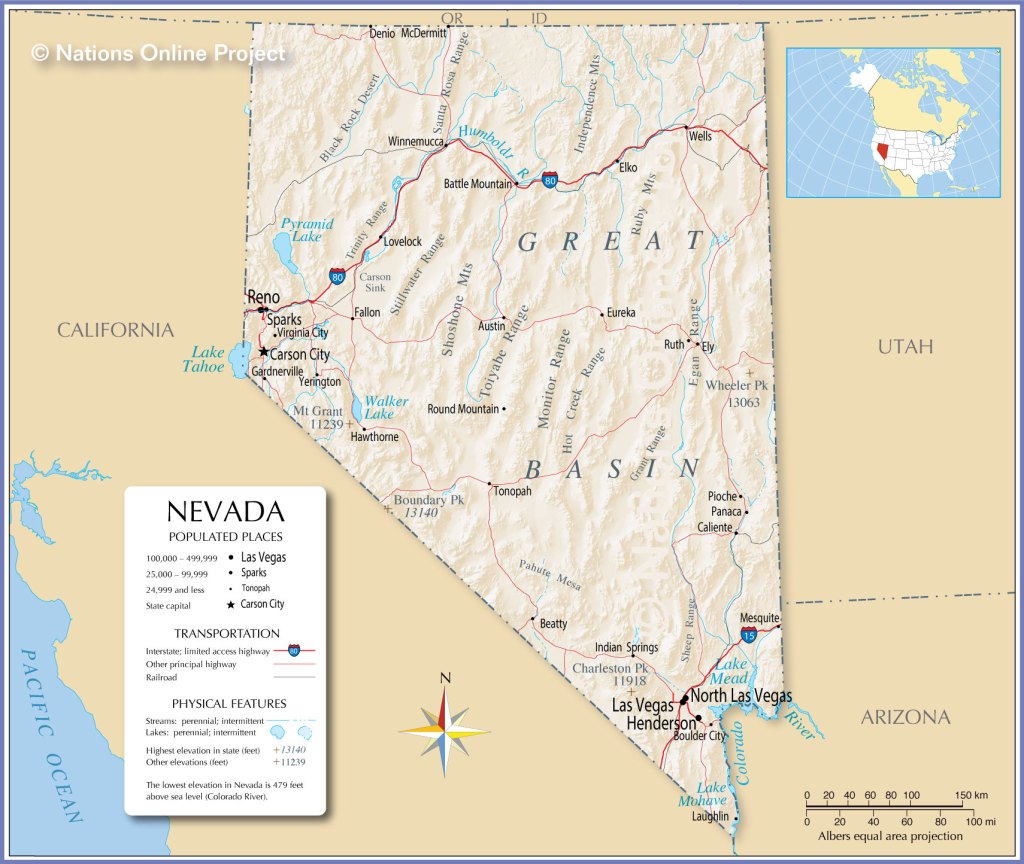 Map of Nevada